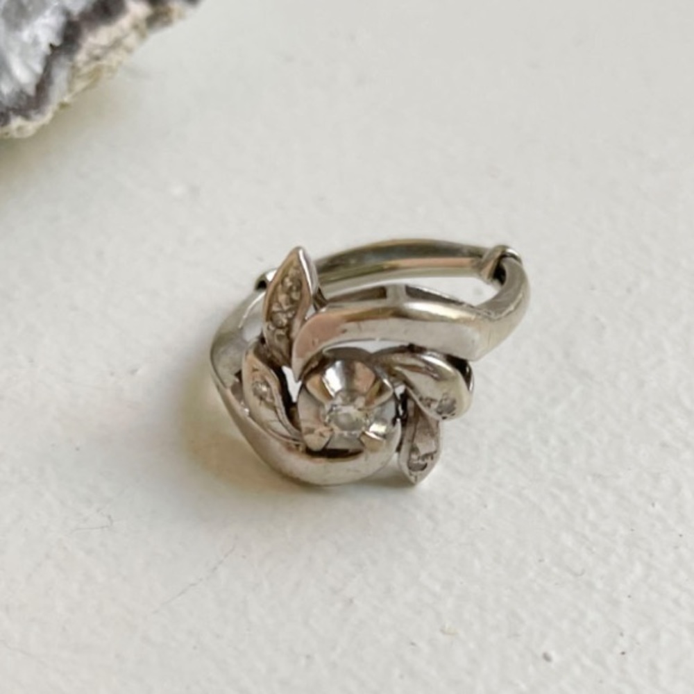 Silver Rose Ring - image 1